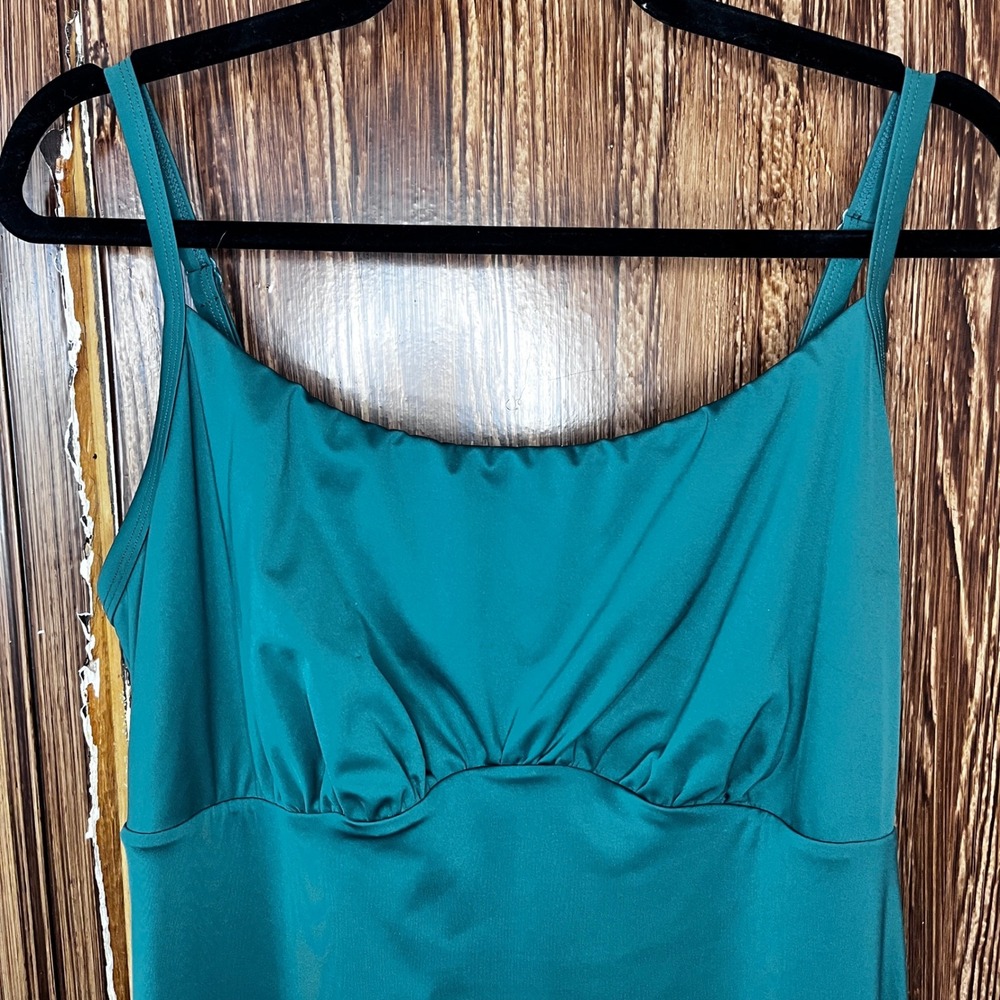 Popilush Built-In Shapewear Maxi Dress Emerald Green 3XL Adjustable Straps Jewel - Picture 3 of 13